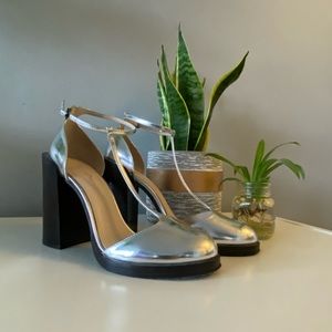 3.1 Philip Lim Silver Chunky Heels